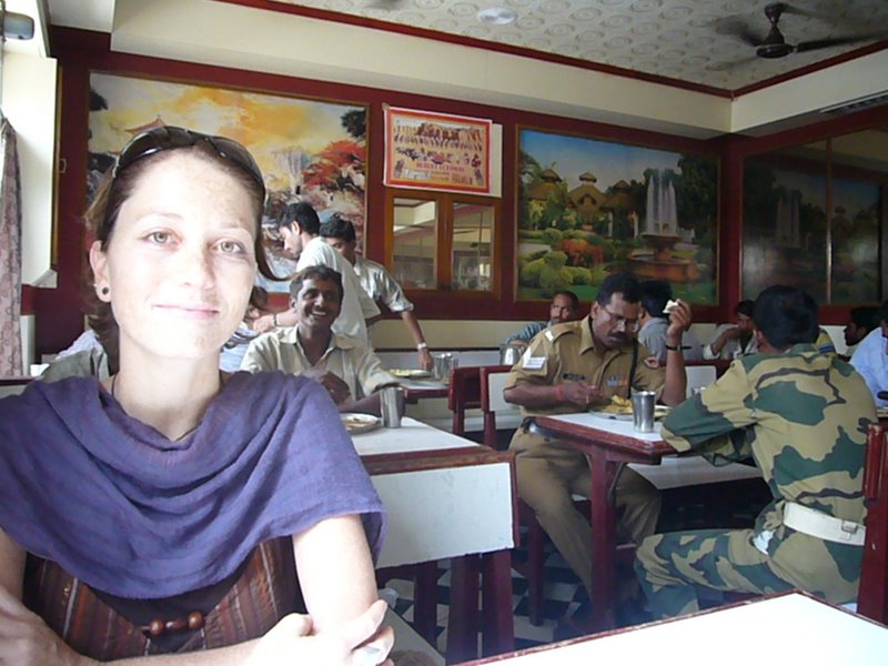 The only female ever to set foor in this restaurant.